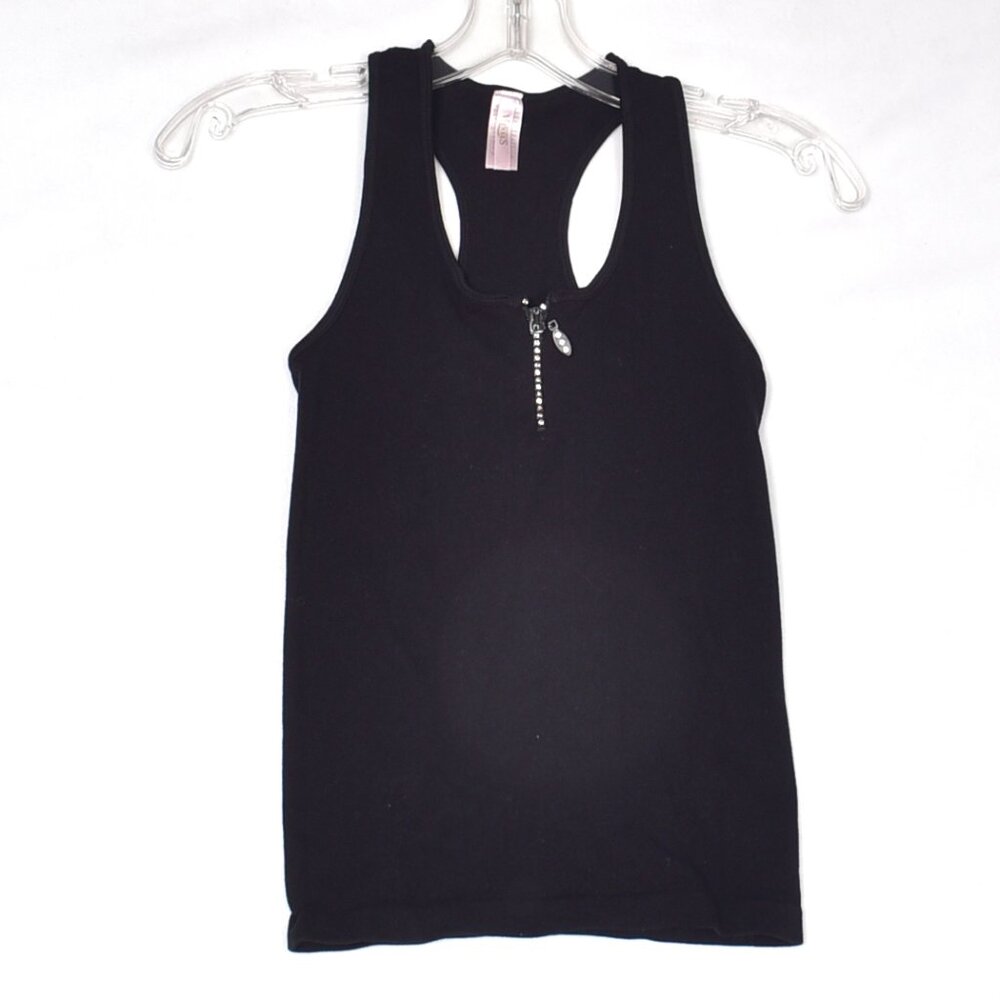 Vienna's Women's Racer Back Tank Top Black One Size Fits Most